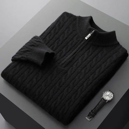 Edison | 100% Cashmere Quarter-Zip Sweater