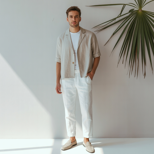 Raymond | Loose Pinstriped Linen Shirt