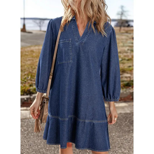 Avery™ | Tummy Flattering Denim Dress