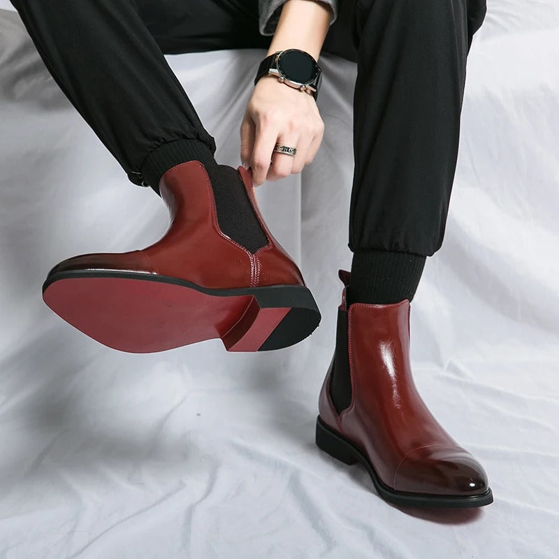 Franzese Genuine Leather Chelsea Boots