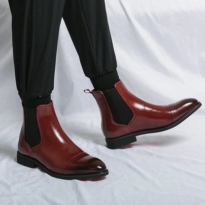Franzese Genuine Leather Chelsea Boots