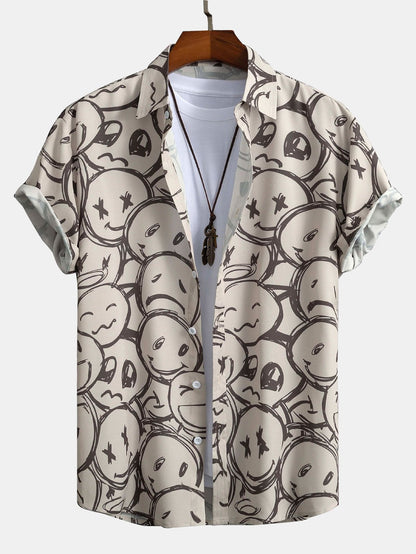 Iverson | Smiley Print Button Up Shirt