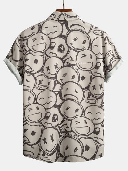 Iverson | Smiley Print Button Up Shirt
