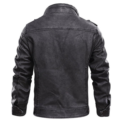 Pike | Classic Leather Zip-Up Jacket