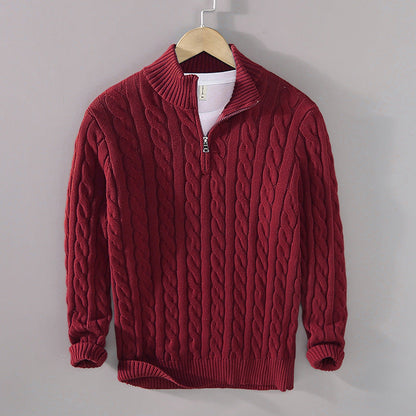 Everett | Half-Zip Cable-Knit Sweater