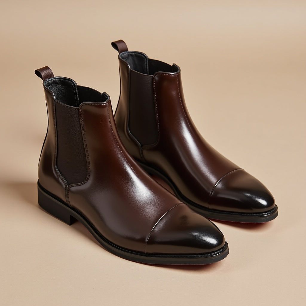 Franzese Genuine Leather Chelsea Boots