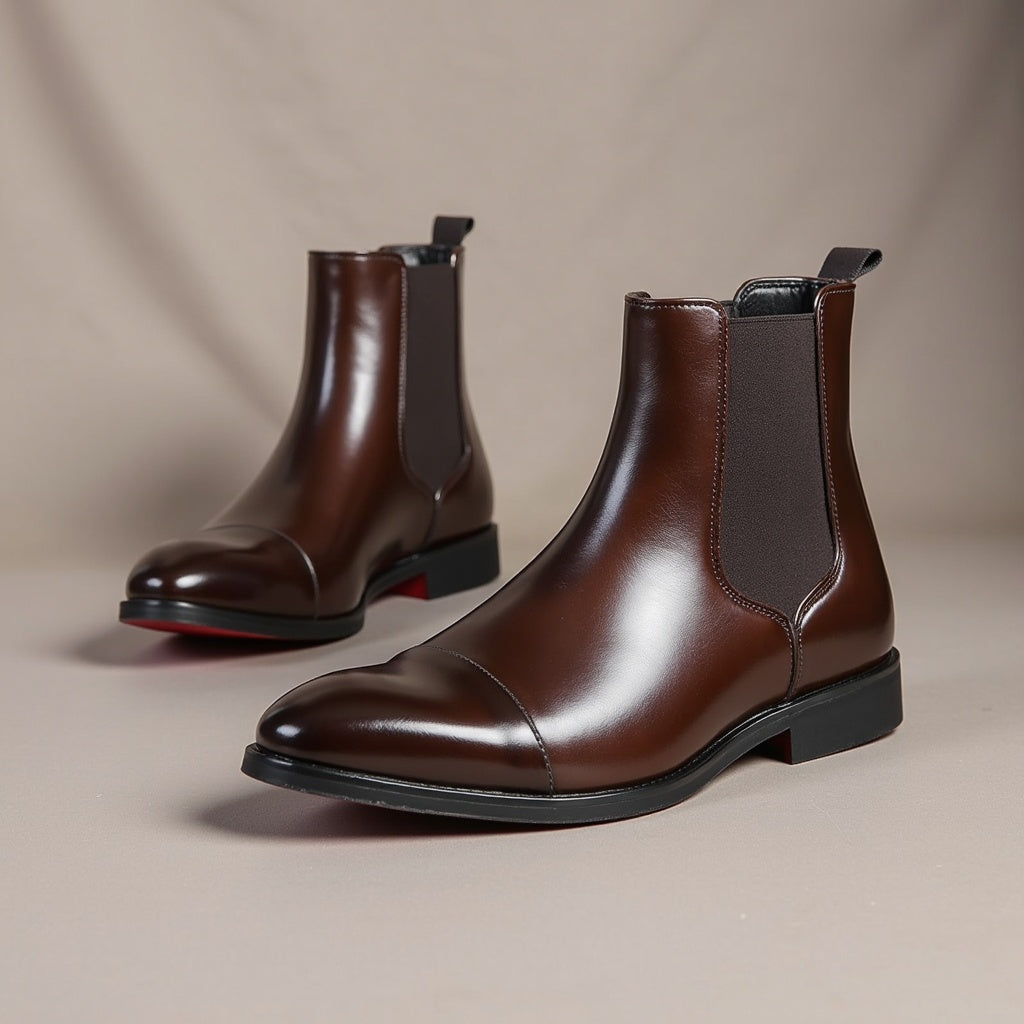 Franzese Genuine Leather Chelsea Boots