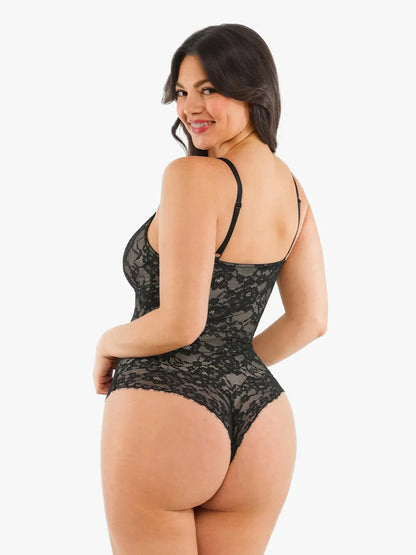 Popilush® Tops Body Shaper Jumpsuit Shapewear Firm Control Smoothing Full Lace Thong Bodysuit