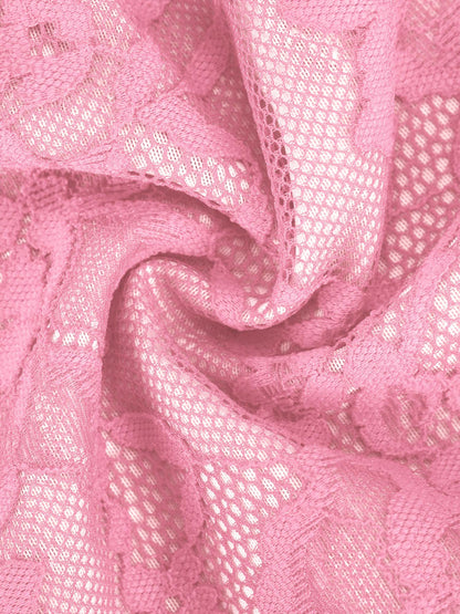 Pink lace detail, part of Popilush® Full Lace Bodysuit's design
