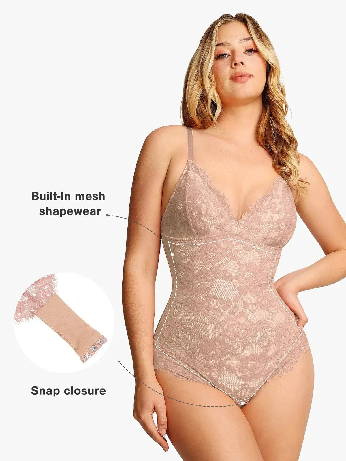 Popilush U.S. Firm Control, Smoothing Thong Bodysuit For Tummy Control, Slimming, And Comfortable Fit. Perfect For Everyday Wear Sexy Lace Bodysuit Shapewear