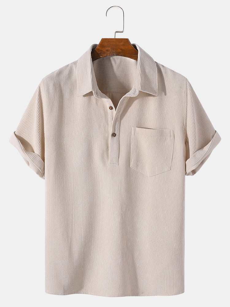 Nathaniel | Solid Short Sleeve Basic Shirts