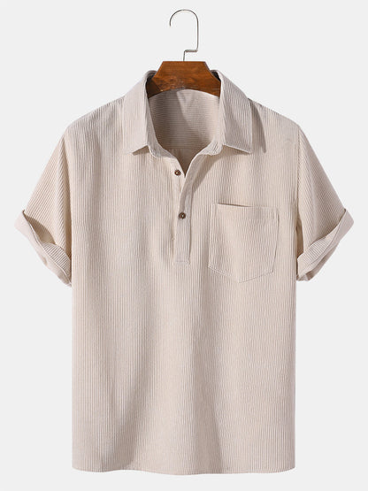 Nathaniel | Solid Short Sleeve Basic Shirts