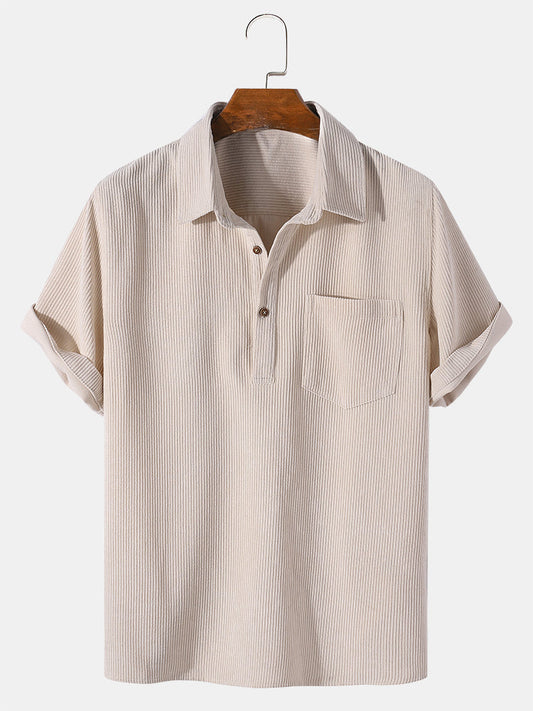 Nathaniel | Solid Short Sleeve Basic Shirts
