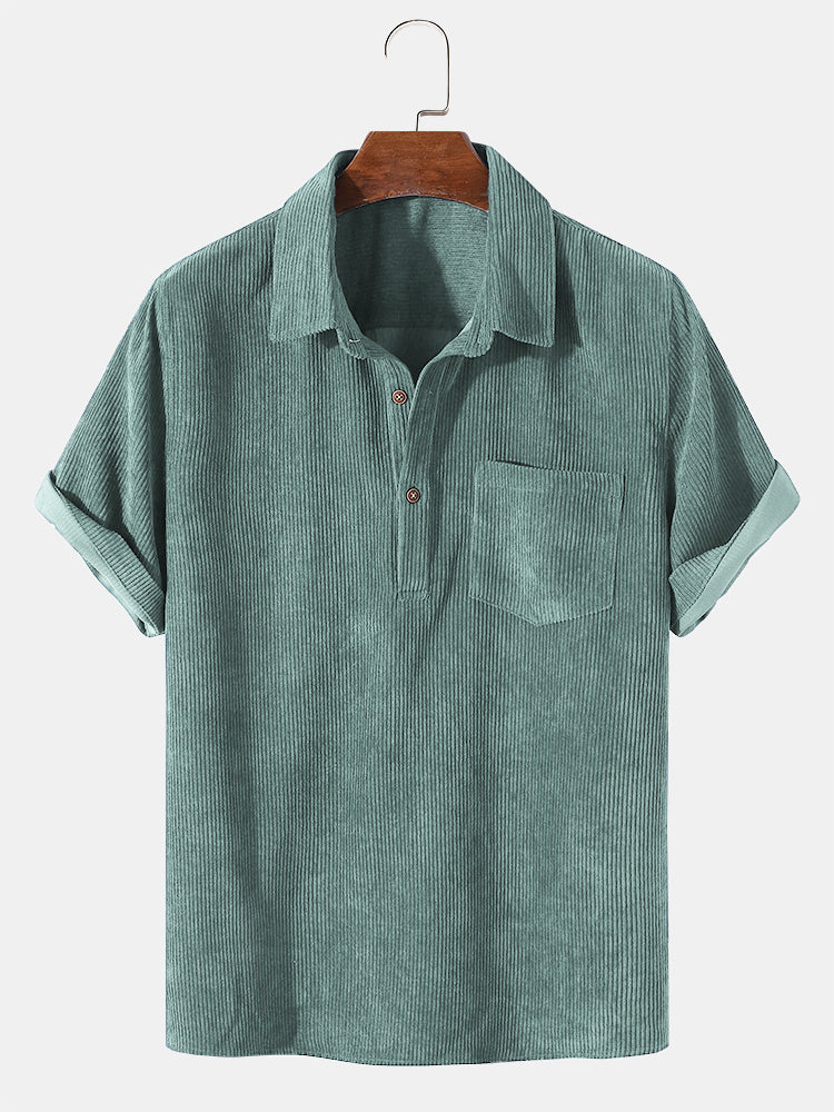Nathaniel | Solid Short Sleeve Basic Shirts
