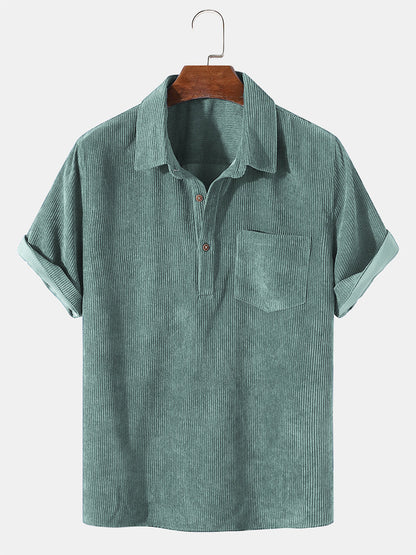 Nathaniel | Solid Short Sleeve Basic Shirts